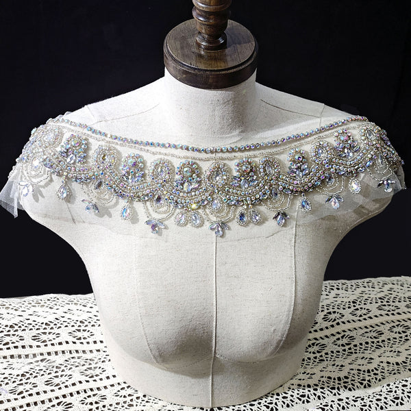 Crystal Bloom Collar Applique