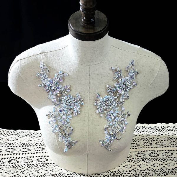 Glimmering Petal Beaded Applique